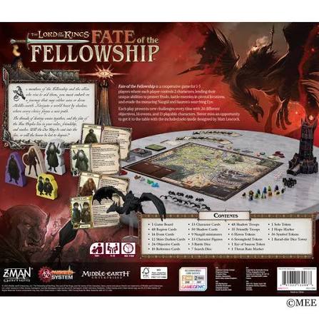 The Lord of the Rings: Fate of the Fellowship Board Game by Z Man Games