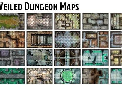 The Veiled Dungeon An RPG Toolbox by Loke Battle maps