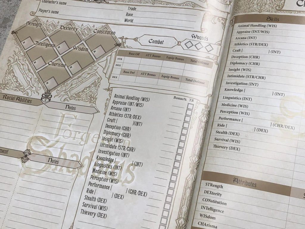 Forged in Shadows RPG Adventure Book