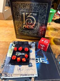 13th Age 2nd Edition Slipcase Hardcover Set with Special Dice and Dice Tray by Pelgrane Press