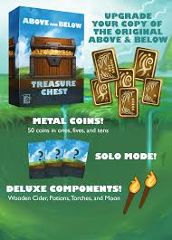 Above and Below: Haunted Kickstarter with stretch goal box and Treasure Chest box by Red Raven Games