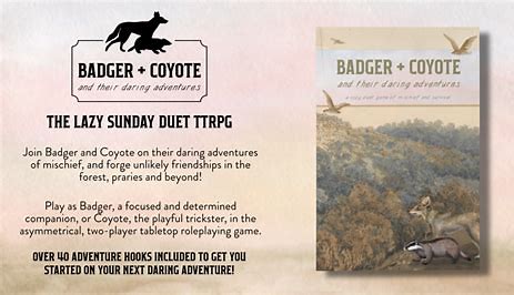 Badger and Coyote TTRPG by Pandion Games