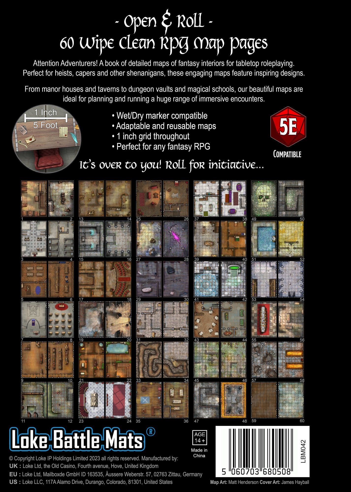 The Big Book of Battle Mats - Rooms, Vaults & Chambers by Loke Battle Maps