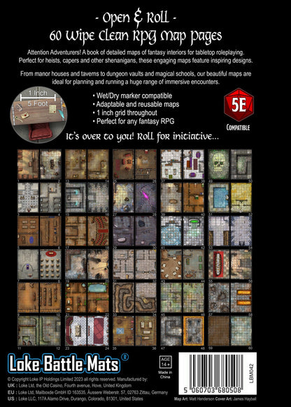 The Big Book of Battle Mats - Rooms, Vaults & Chambers by Loke Battle Maps