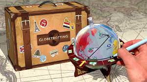 Globetrotting Limited Edition with 5-6 player expansion and globe stand by Road to Infamy Games