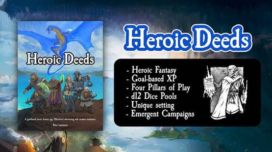 Heroic Deeds RPG Hardcover by Garblag Games