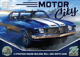 Motor City Roll and Write game by 25th Century Games