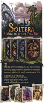 Soltera Convergence of Dragon Playing cards Silver Edition 4 Vaiants by Mystic Dragon Games