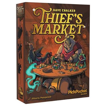 Theif's Market Deluxe Kickstarter game with Promos and dice tray by PickPocket Games