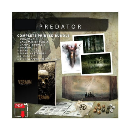 Vermin 2047 RPG Gamefound Predator pledge by Studio Agate