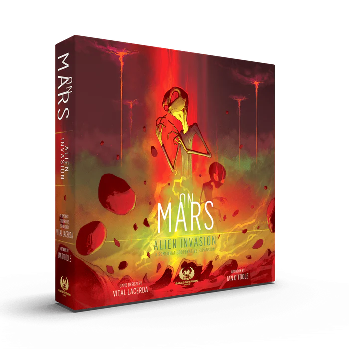On Mars - Kickstarter Edition w/Alien Invasion Expansion, Wood Tokens, & Upgrade Kit